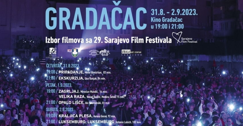 Izbor filmova iz programa 29. Sarajevo Film Festivala u Gradačcu